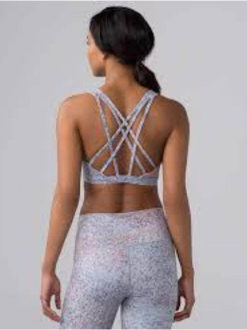 Lululemon Free To Be Serene Bra Womens 6 Summer Haze Multi Excellent Strappy